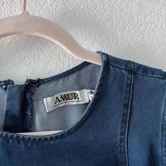 Amur Women's Blue Denim Emery Knee Length Dress size 2 - Picture 11 of 13